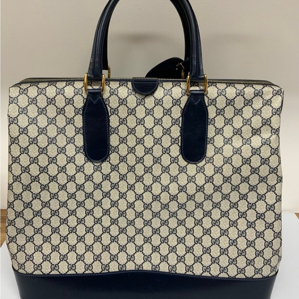 Authentic Gucci GG Vintage travel handbag PVC leather. - Picture 3 of 9